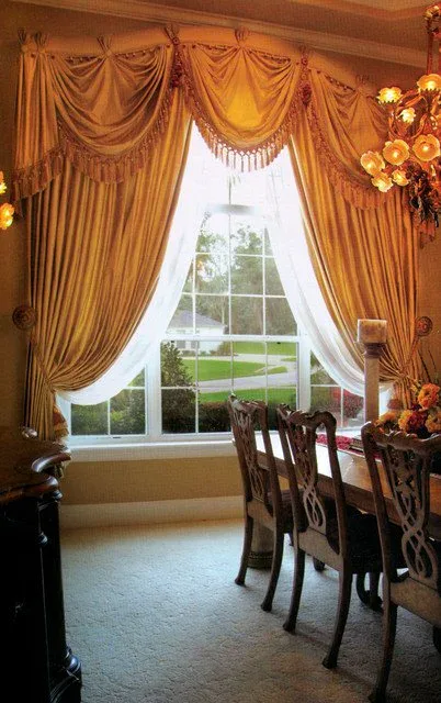 Formal Swag Valance, custom project by Custom Fabric Creations in St. Petersburg, FL