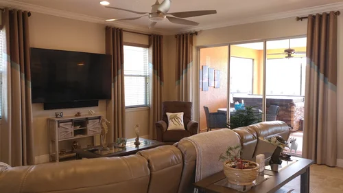 Interior Curtains, Soft interior curtains that warm a room and filter bright afternoon light. By Custom Fabric Creations, St. Petersburg, FL.
