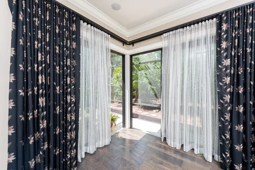 Treatments for Large Windows, Large-format window treatments scaled to oversized glass without overwhelming the room. By Custom Fabric Creations, St. Petersburg, FL.