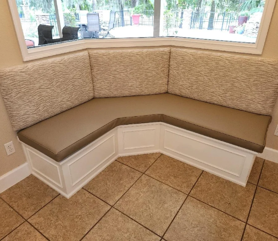 Furniture Reupholstery | Custom Fabric Creations, St. Petersburg, FL Completed furniture reupholstery project by Custom Fabric Creations in St. Petersburg, FL