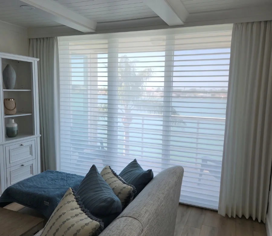 Completed Window Shades project by Custom Fabric Creations, bespoke window shades in St. Petersburg, FL